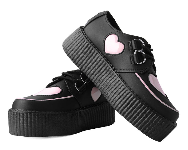 V3026 Black & Pink Heart TUKskin™ Viva Mondo Creeper