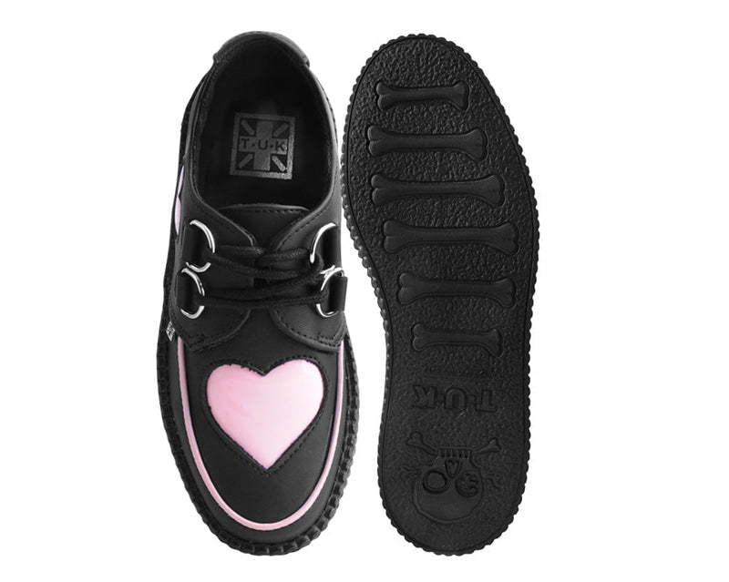 V3026 Black & Pink Heart TUKskin™ Viva Mondo Creeper