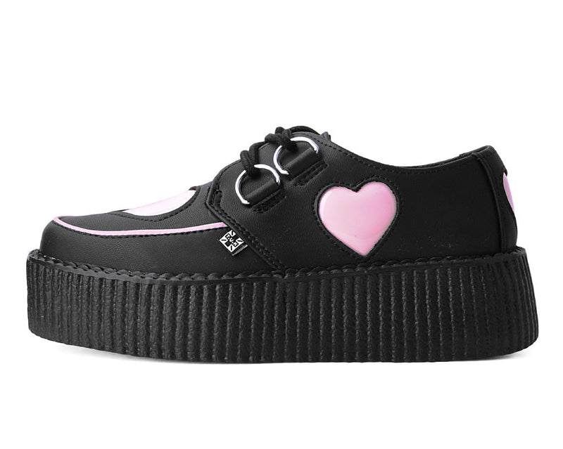 V3026 Black & Pink Heart TUKskin™ Viva Mondo Creeper