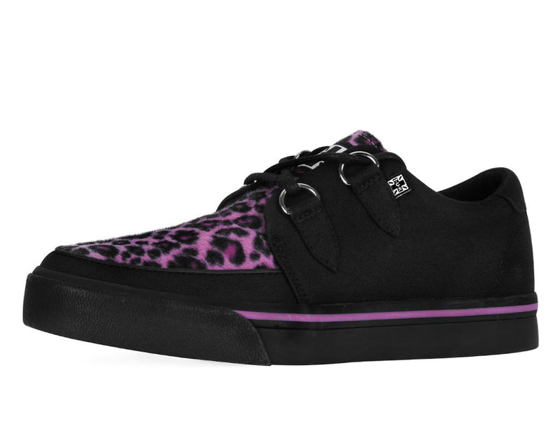 A9483 Black & Pink Leopard Sneaker