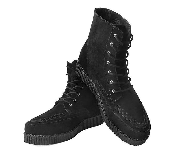 F9710 Black Suede 7-Eye Viva Low Boot
