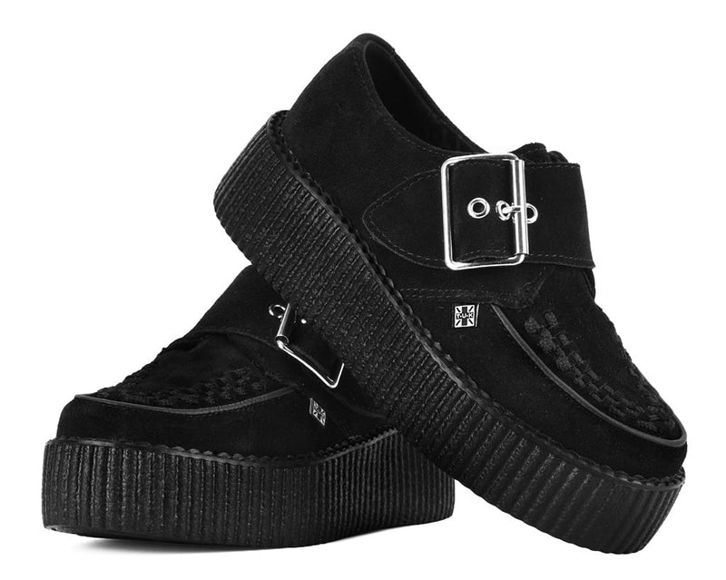 V3300 Black Suede Buckle Viva Mondo Creeper