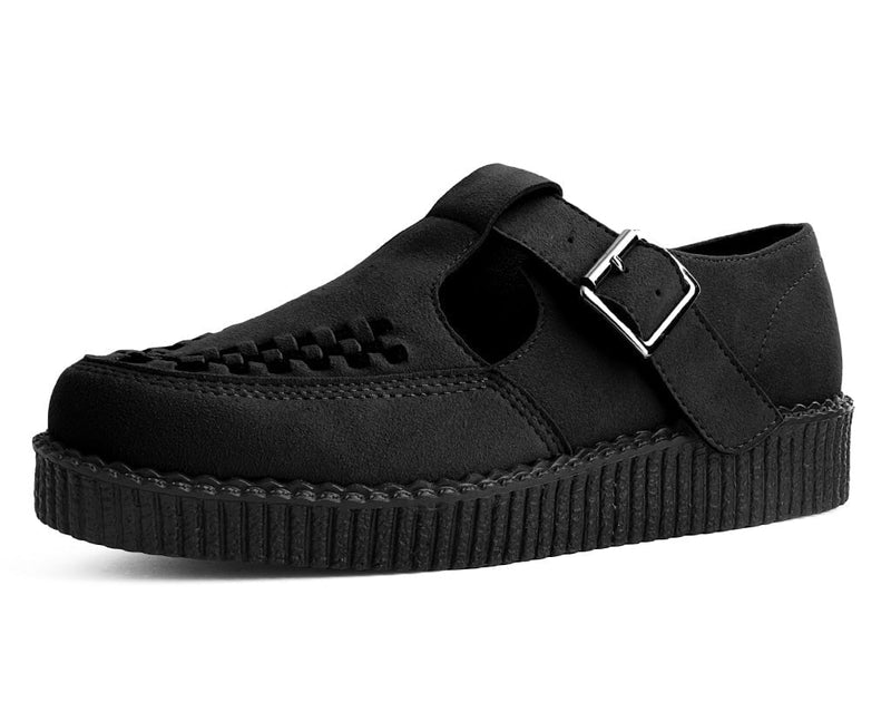 F9954 Black Suede Viva Low Sandal