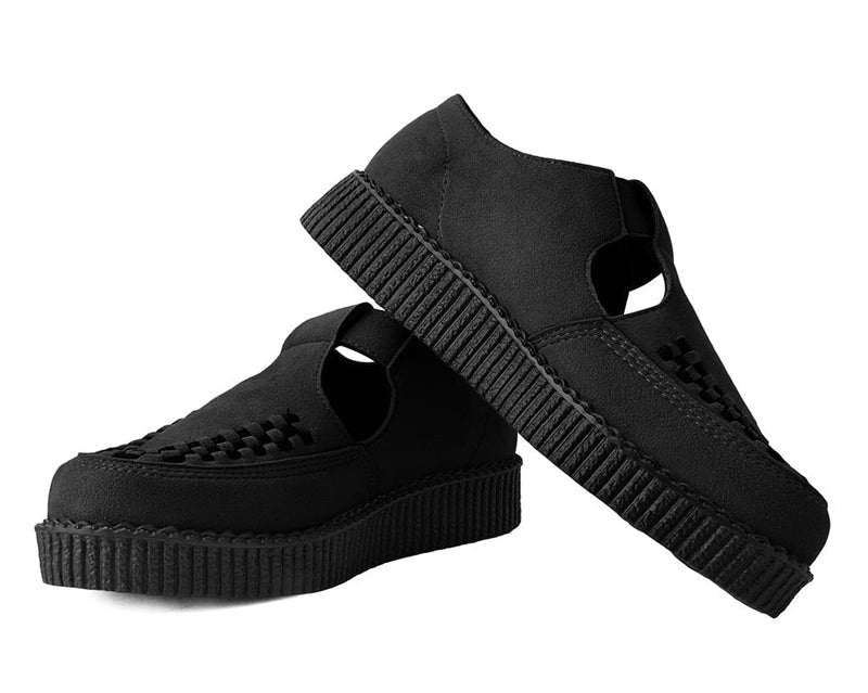 F9954 Black Suede Viva Low Sandal