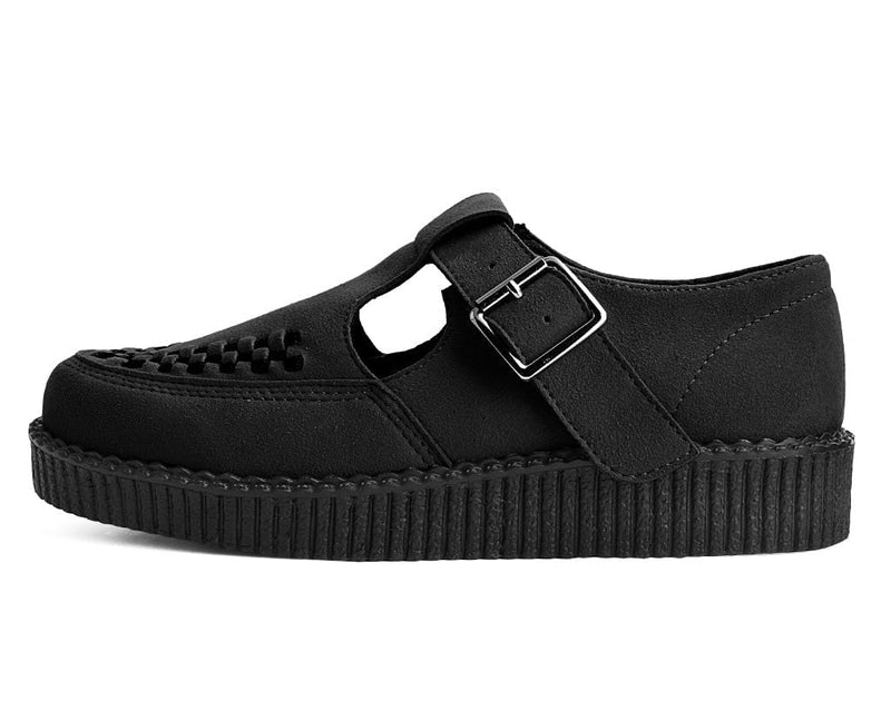 F9954 Black Suede Viva Low Sandal