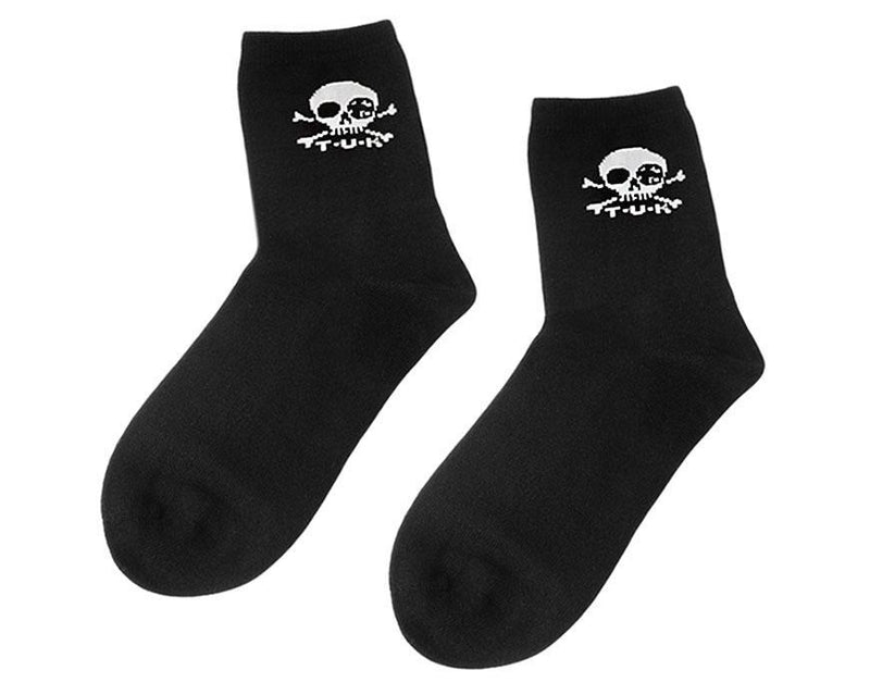TSK1034 Black T.U.K. Skull Logo Women’s Sock TSK1034-OS