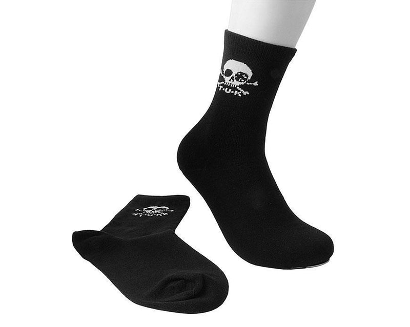 TSK1034 Black T.U.K. Skull Logo Women’s Sock TSK1034-OS