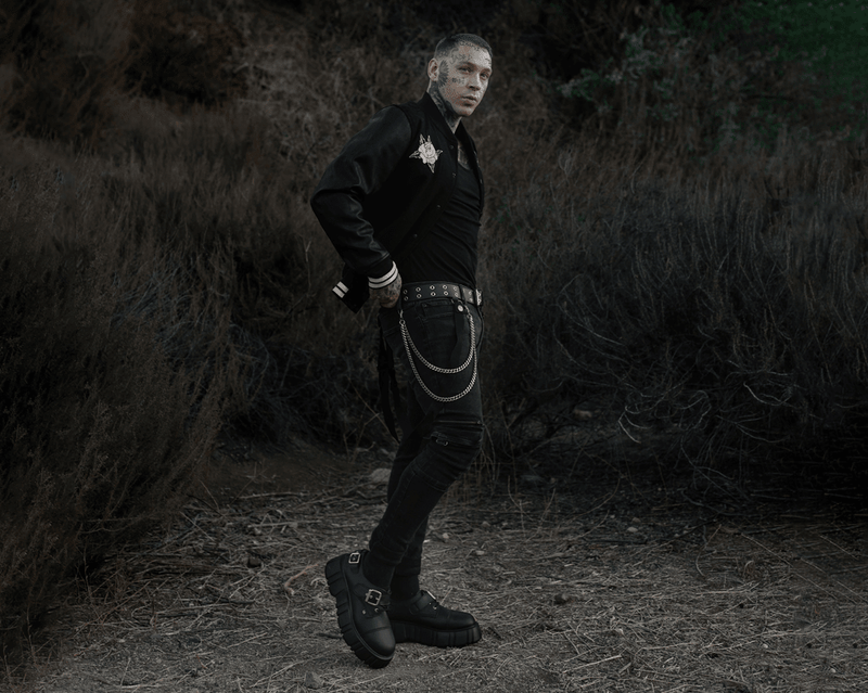 T2324 Black TUKskin™ 2-Buckle Anarchic Airship Gibson