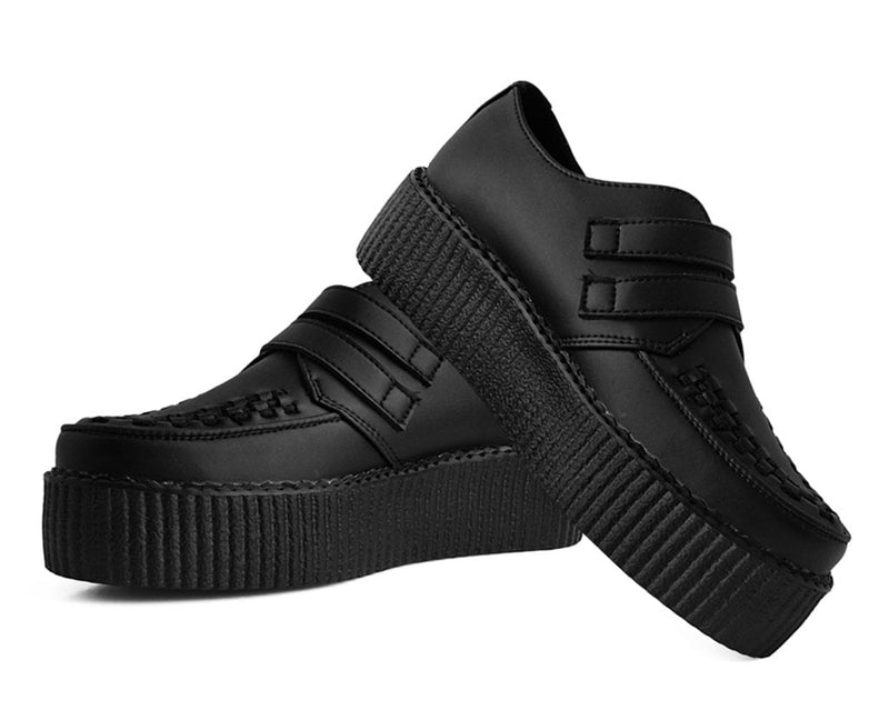 V9743 Black TUKskin™ 2-Buckle Skull Creeper