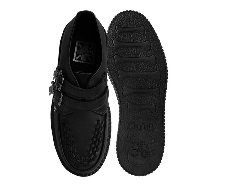 V9743 Black TUKskin™ 2-Buckle Skull Creeper