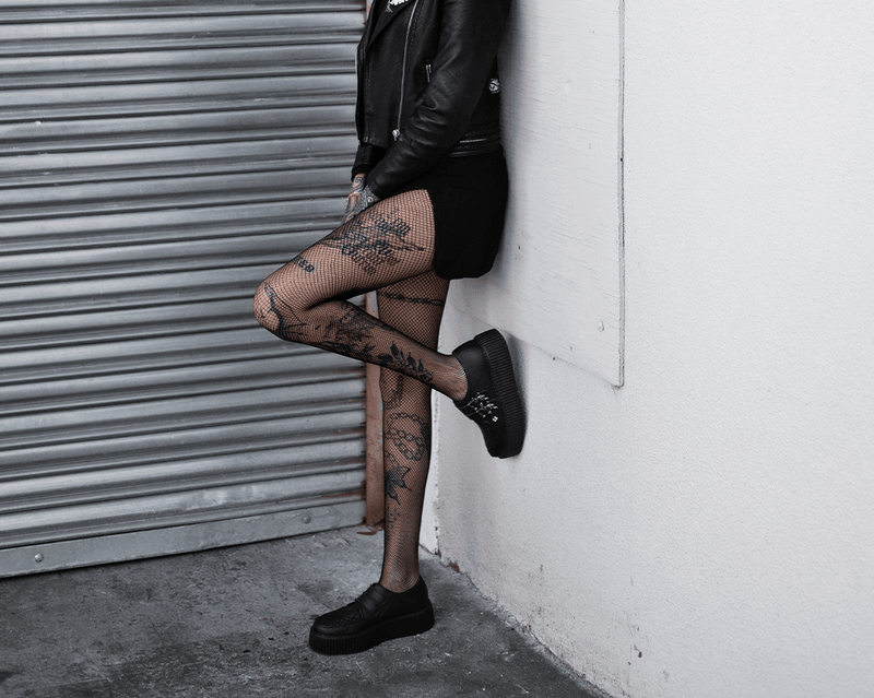 V9743 Black TUKskin™ 2-Buckle Skull Creeper
