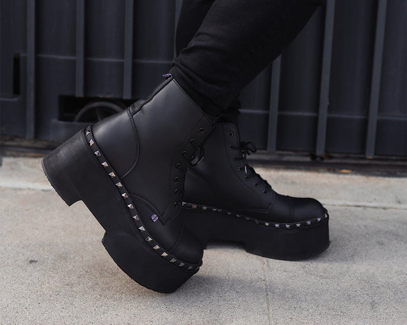 A3333 Black TUKskin 7-Eye Dino Flat Boot