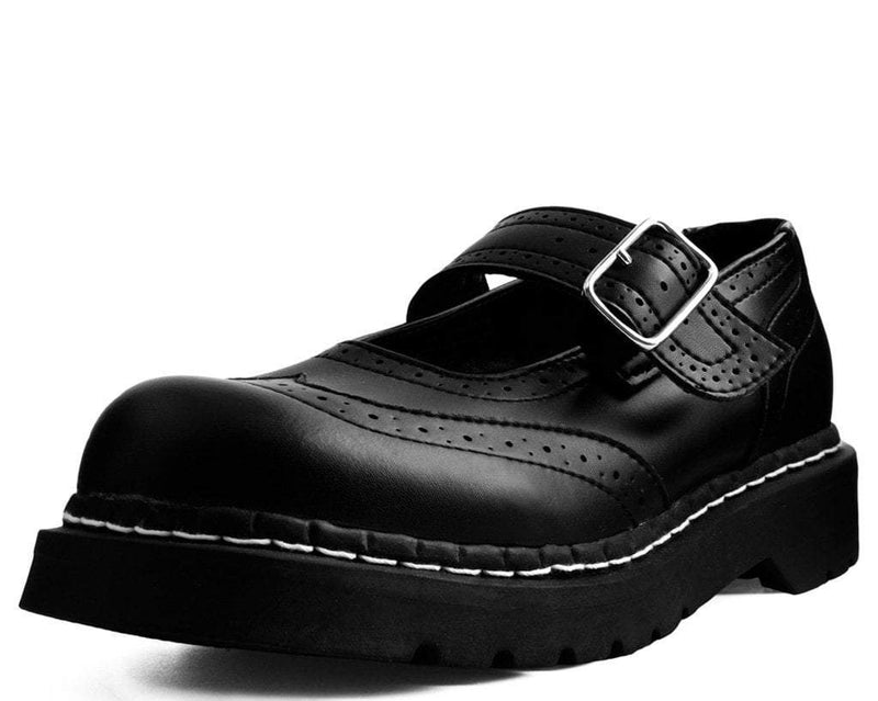 T2269 Black TUKskin™ Brogue Mary Jane