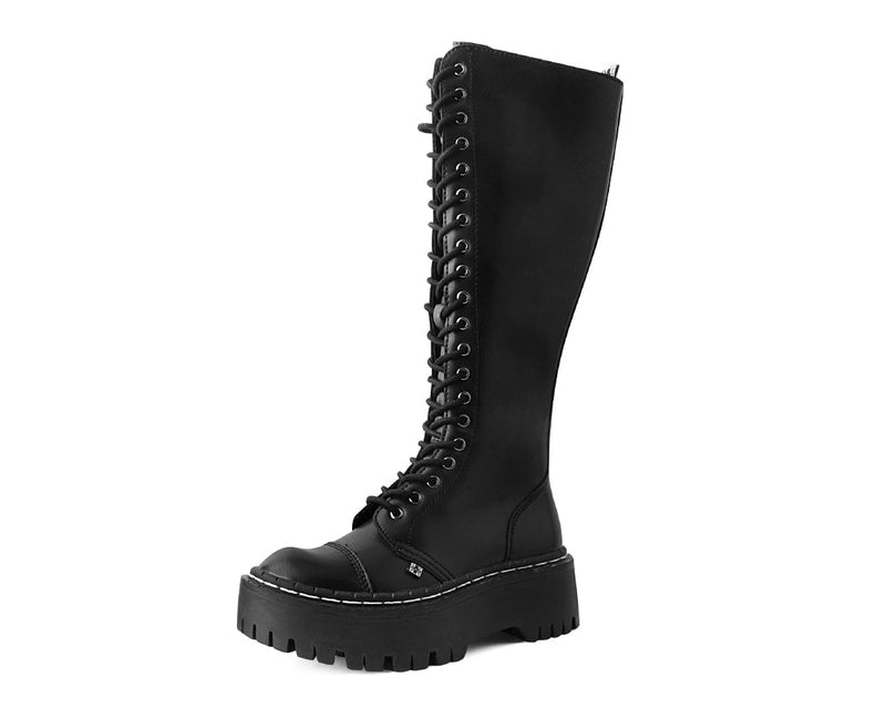 A3117 Black TUKskin™ Knee-high Double Decker Boot