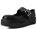 V9595L Black TUKskin™ Mary Jane Viva Mondo Creeper