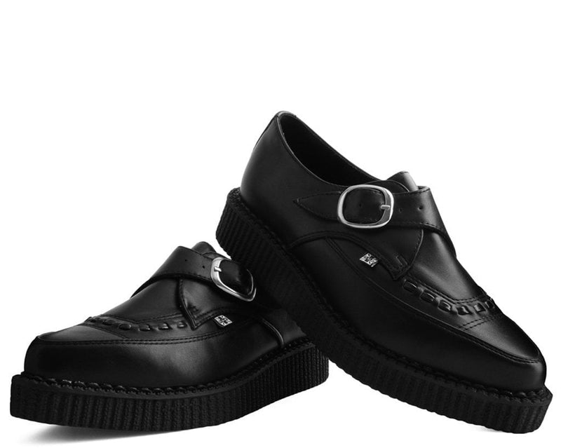 A9324 Black TUKskin™ Pointed Buckle Creeper