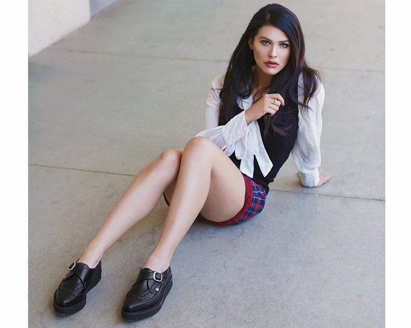 A9324 Black TUKskin™ Pointed Buckle Creeper
