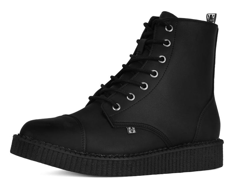 A9636 Black TUKskin™ Pointed Lace Up Boot