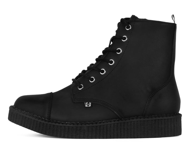 A9636 Black TUKskin™ Pointed Lace Up Boot