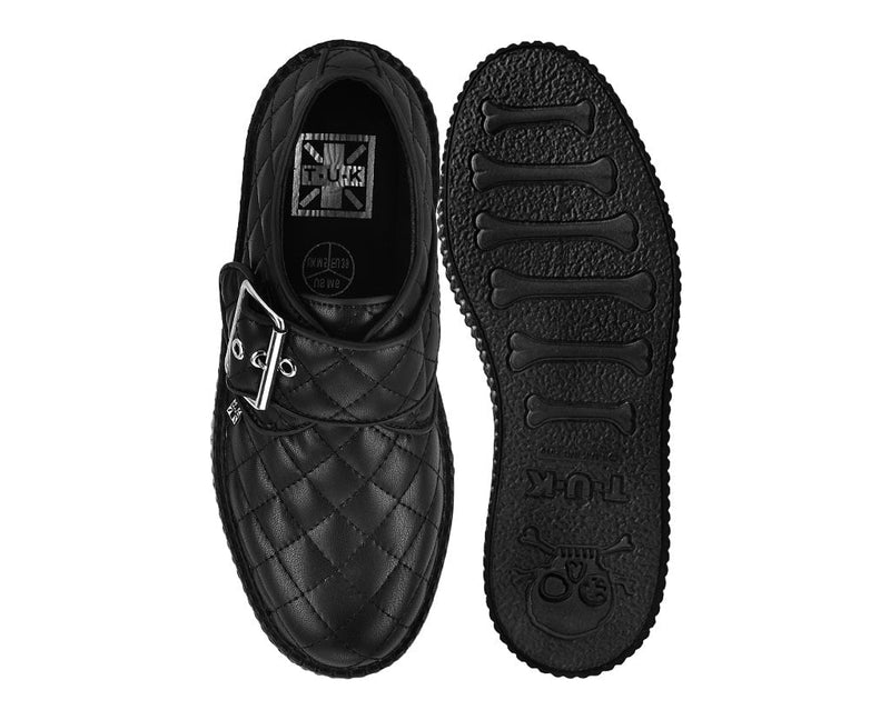 V3301 Black TUKskin Quilted Buckle Viva Mondo Creeper