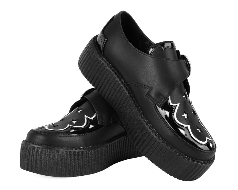 V3287 Black TUKskin Western Buckle Viva Mondo Creeper