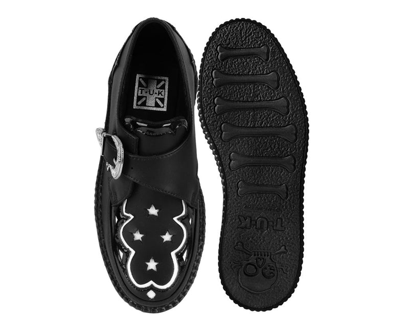 V3287 Black TUKskin Western Buckle Viva Mondo Creeper
