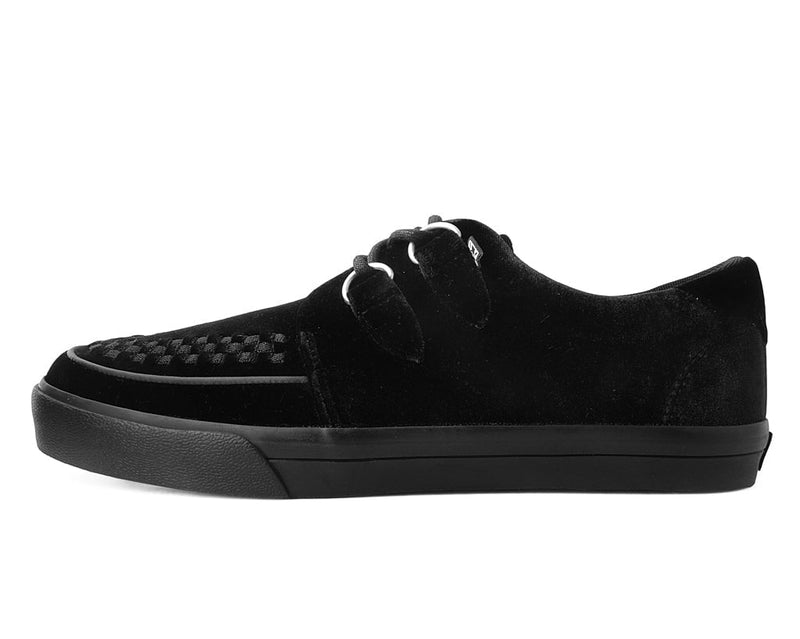 A9983 Black Velvet D-Ring Interlace Sneaker