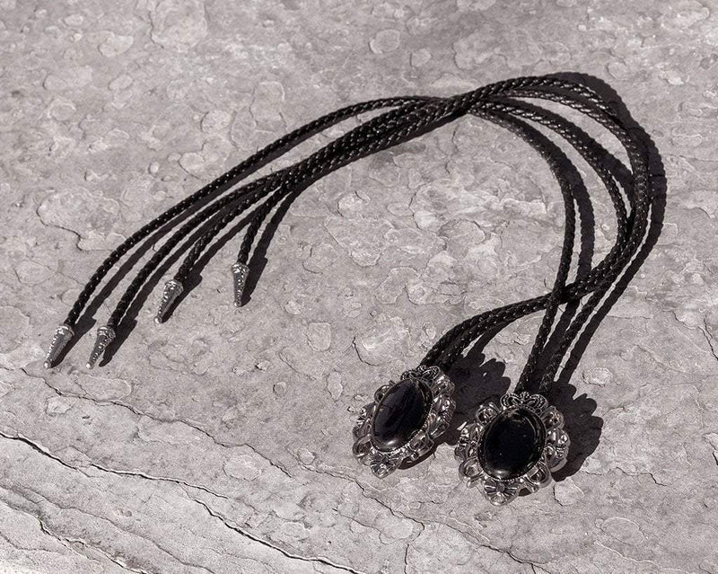 BL01 Black Victorian Bolo Shoe Tie BL01-OS