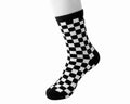 TSK1045 Black & White Checker T.U.K. Women’s Sock TSK1045-OS