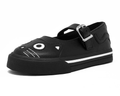 A9725B Black & White Kitty Mary Jane Toddler Sneaker
