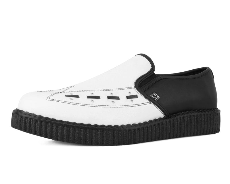 A3206 Black & White Slip-On Creeper