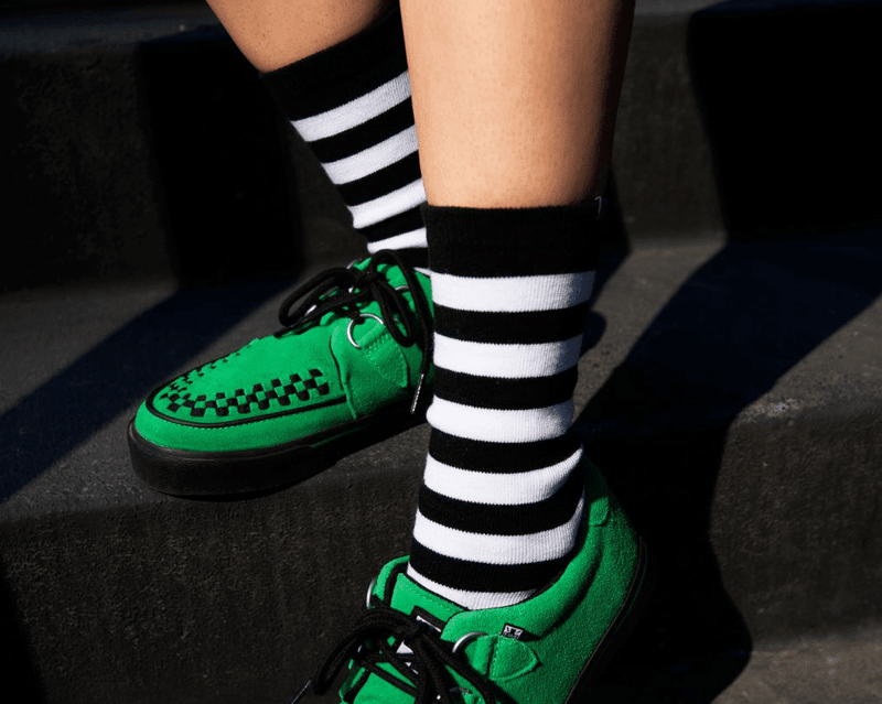 TSK1047 Black & White Stripe T.U.K. Women’s Sock TSK1047-OS