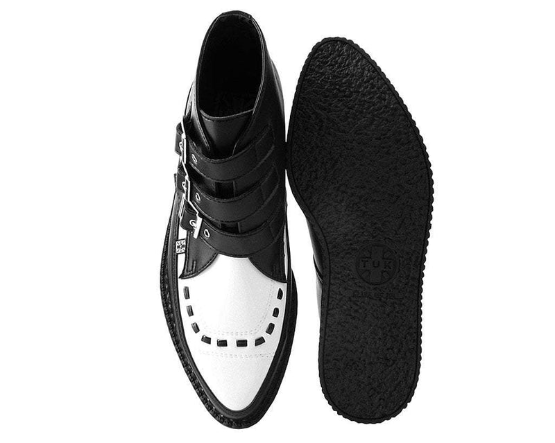 A9540 Black & White TUKskin™ 3-Buckle Pointed Creeper Boot
