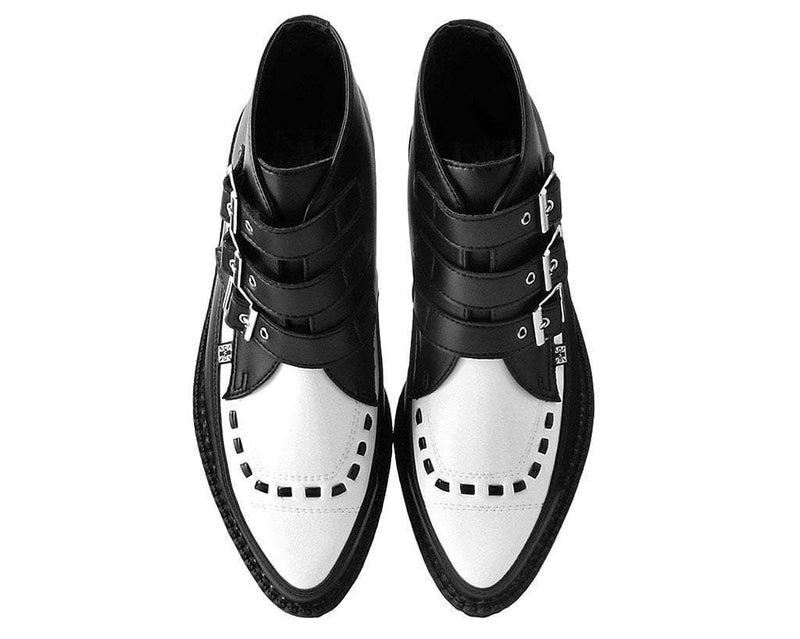 A9540 Black & White TUKskin™ 3-Buckle Pointed Creeper Boot
