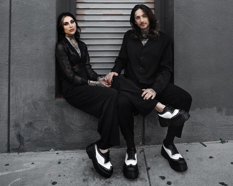 T2338 Black & White TUKskin™ Anarchic Airship Brogue
