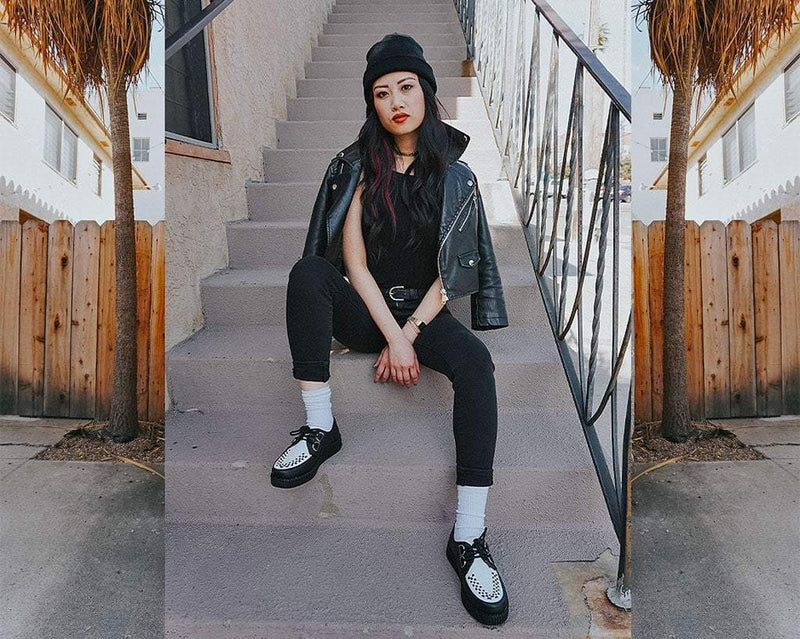 F9681 Black & White TUKskin™ Viva Low Creeper