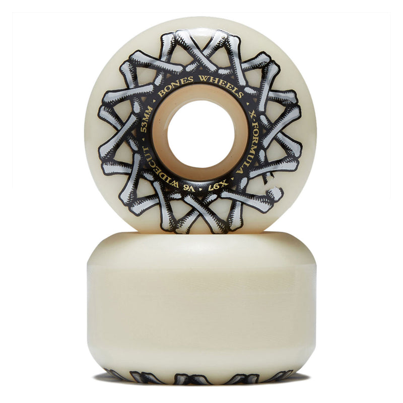 Bones X Formula Widecuts 97a V6 Wide-Cut Skateboard Wheels - 53mm