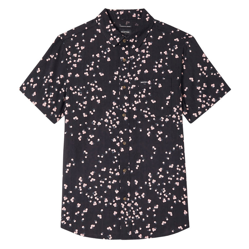 Brixton Charter Slub Shirt - Black/Pink