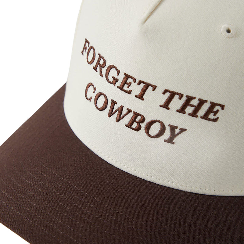 Brixton Forget The Cowboy Netplus MP Snapback Hat - Chocolate/Off White