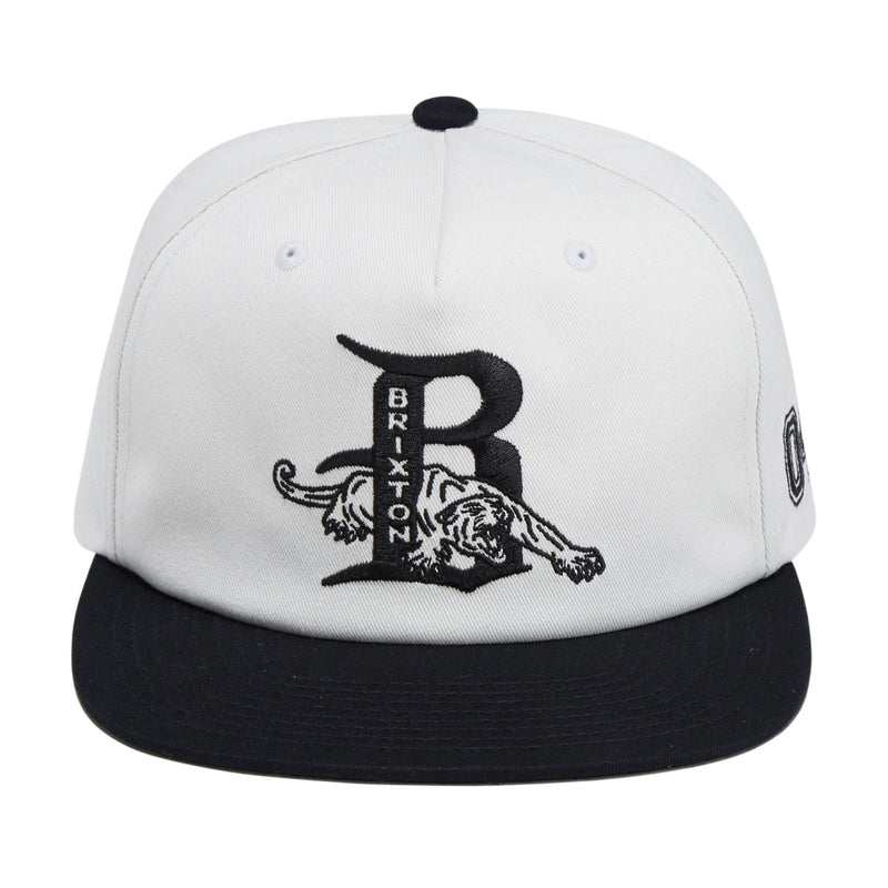 Brixton Predator MP Snapback Hat - Off White/Black