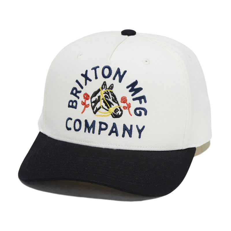 Brixton Trophy Horse C Netplus MP Snapback Hat - Black/Off White
