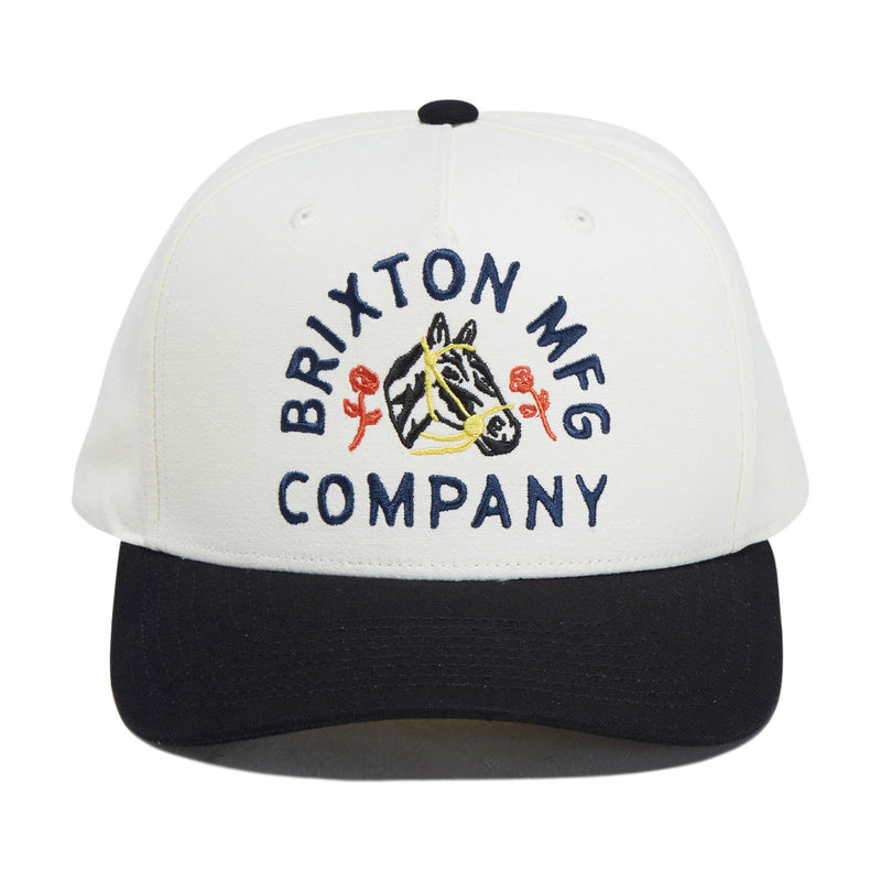 Brixton Trophy Horse C Netplus MP Snapback Hat - Black/Off White