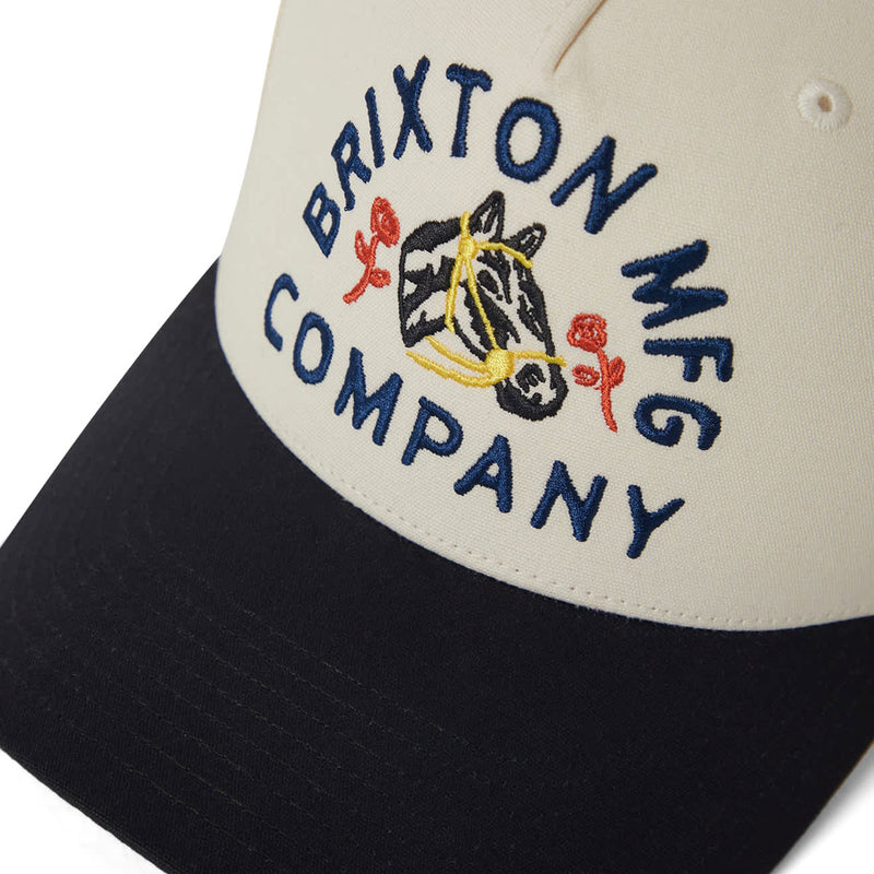 Brixton Trophy Horse C Netplus MP Snapback Hat - Black/Off White