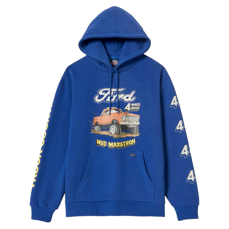 Brixton x Ford Mud Marathon Fleece Hoodie - Ford Blue