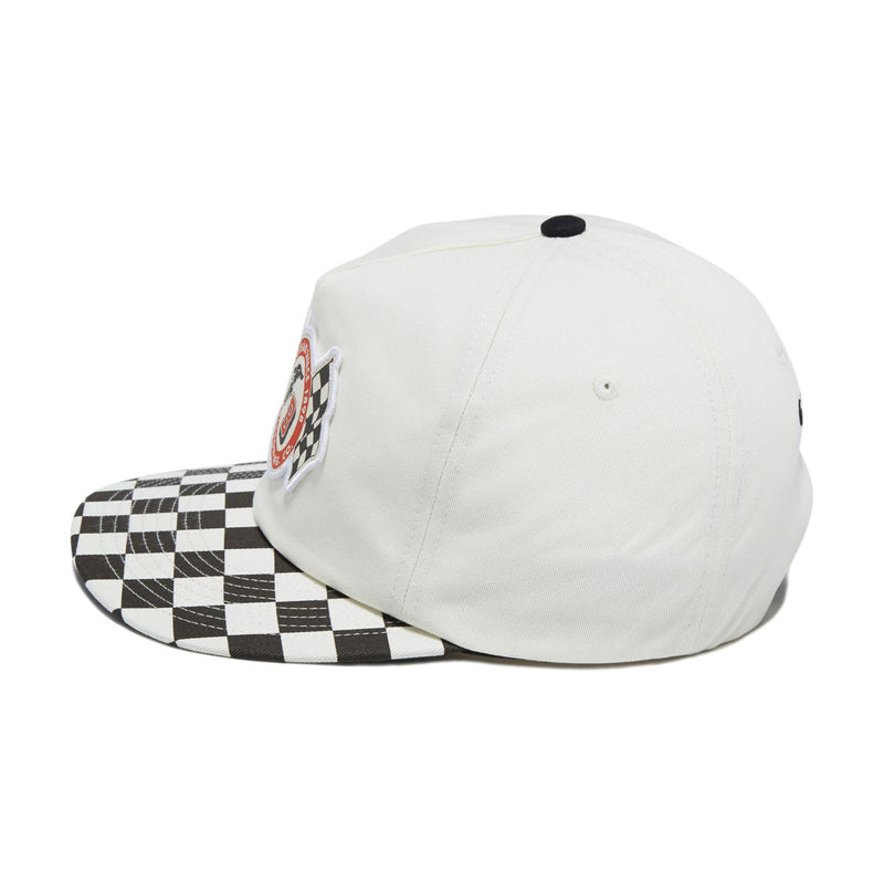 Brixton x Goodyear Speedway HP Snapback Hat - Off White