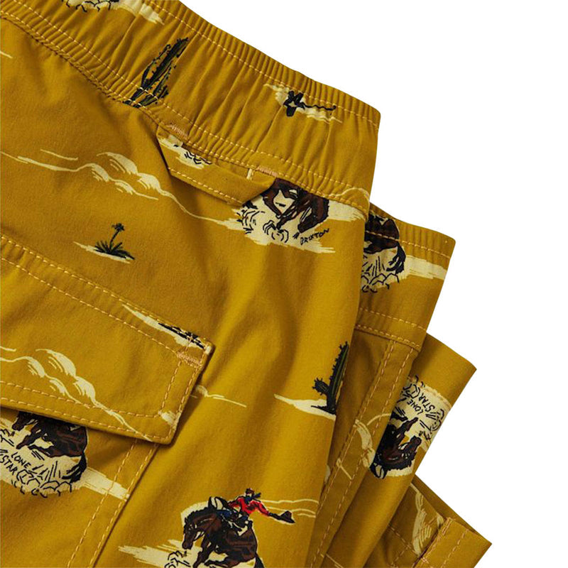 Brixton x Lone Star Everyday Hybrid 7" Shorts - Texas Gold Lone Star