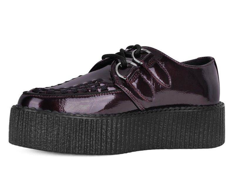 V3246 Burgundy Crinkle Patent Viva Mondo Creeper