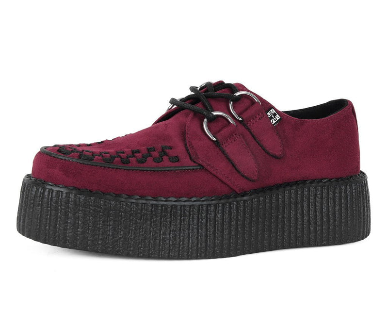 V3291 Burgundy Faux Suede Viva Mondo Creeper
