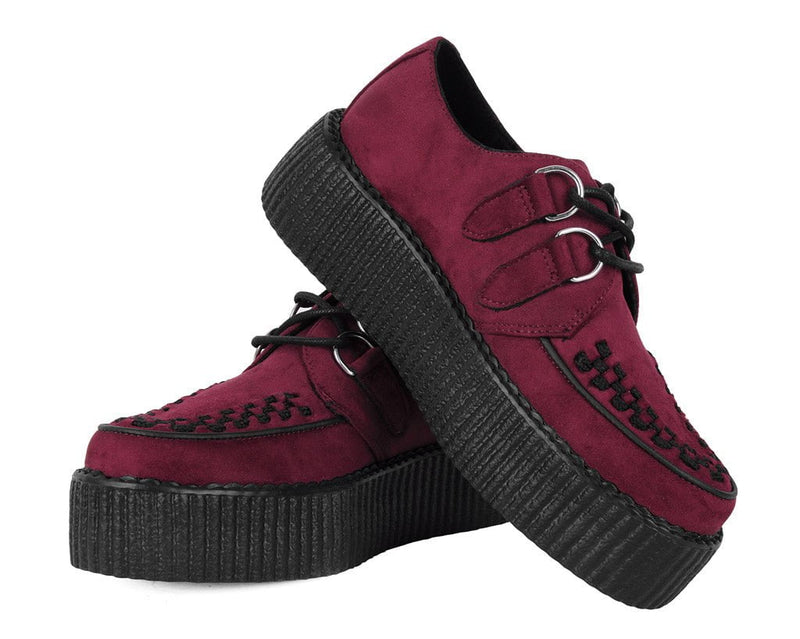V3291 Burgundy Faux Suede Viva Mondo Creeper