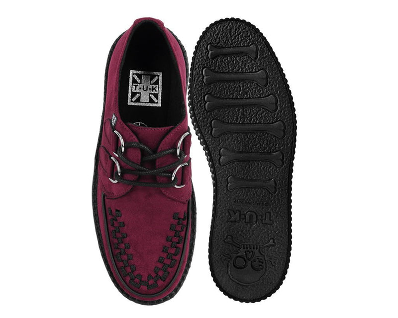 V3291 Burgundy Faux Suede Viva Mondo Creeper